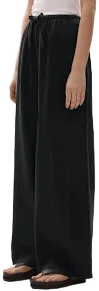 Linen Straight-leg Trousers