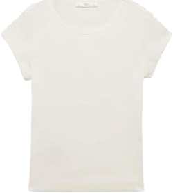 MANGO Women's Cotton Crewneck T-Shirt
