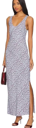 Faithfull The Brand Olivia Maxi Dress - Amaryllis Floral Blue