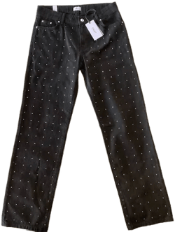 Grunt Brand Women's Rhinestone Straight Cut Jeans