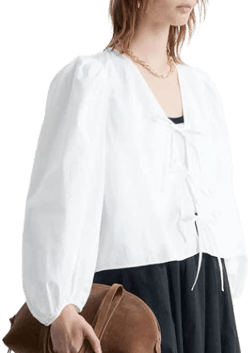 & Other Stories Tie-Front Blouse