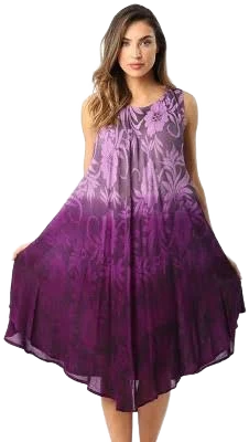 Riviera Sun Women's Tie Dye Floral Summer Dress