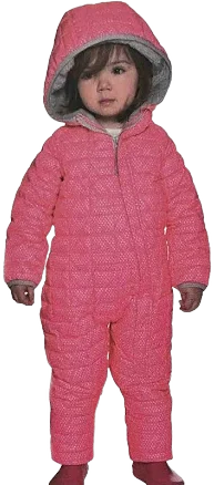 Snozu Baby Girls Sherpa Lined Snowsuit Size 9/12 Months Pink
