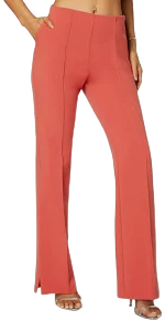 Bebe Women's High Waist Tailored Straight Leg Pants