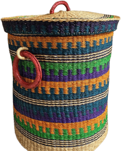 Laundry basket,Laundry basket with lid,Wicker Basket for Storage,Laundry basket for laundry,Bolga Woven Basket