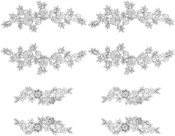 WEBEEDY 4 Pairs White Floral Patches Garment Applique Sew on Embroidery Appliques Trims Embellishment Decoration for DIY Wedding Dress Costume Art Craft Projects White-8pcs