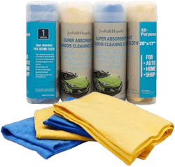Car Shammy Cloth For Washing26x17Absorber Synthetic Drying Chamois For Car Reusable Ultra Soft SpotFree ScratchFree LintFree Chamois Towel 4 Towels