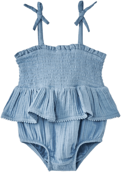 Baby Girls&#39; Crochet Romper - Cloud Island&#8482; Blue 6-9M