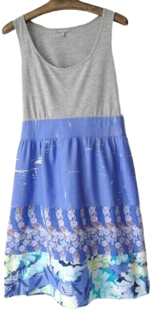 Delia's Blue & Gray Cotton Sundress