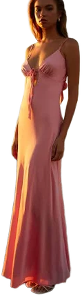 Flora Satin Maxi Dress