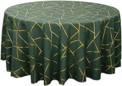 TCF Linen Geometric Polyester Tablecloth