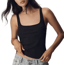 Pilcro Mesh-Trim Tank Top