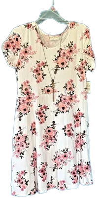 Bobbie Brooks Women's Knee Length Floral Boho Dress