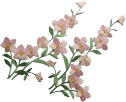 1pair long floral embroidered Patches for Clothing iron on Embroidery Stickers Clothing Applique flowers Decoration Badge parches