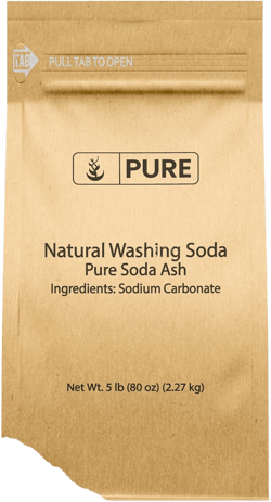PURE ORIGINAL INGREDIENTS Natural Washing Soda (5 lb) Multipurpose Cleaner, Water Softener, Stain Remover. Unscented 80 Ounce (Pack of 1)