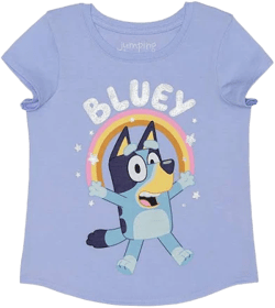 Jumping Beans Girls Bluey Rainbow Graphic Tee