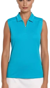 Pga Tour Women's Airflux Sleeveless Golf Polo Shirt