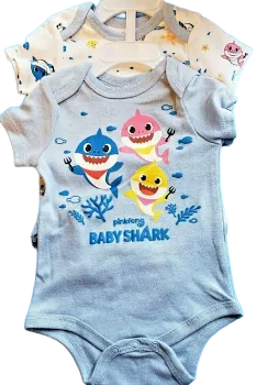 Pinkfong Newborn Shark 2 Pack Bodysuits Newborn