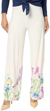 GRAVER Susan Graver Regular Printed Wide Leg Pants