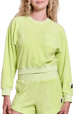 Floral Embroidery Loop Terry Sweatshirt