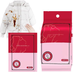 Stain Removal Wet Wipes, Clothes Stain Removal Wipes Portable Emergency Stain Removal Wet Wipes, Stain Remover for Clothes Laundry Wipes, Dry Cleaning Wipes (1)