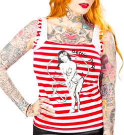 Sourpuss Bettie Page Sailor Top