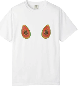 Y2K Soft Unisex Papaya Graphic Tee