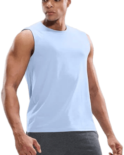 MIER Men's Stretchable Cotton Blend Running Tank