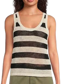Sanctuary Women's Mesh Stitch Shell Sweater