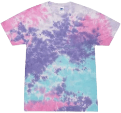 Cotton Candy Adult Custom Embroidered Tie Dye Burnout Festival T Shirt