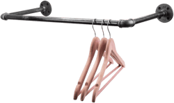 Pipe Decor 24 in Wall Mounted Clothing Rack
