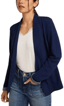 maurices Women's Collarless Knit Open Front Blazer