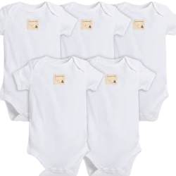 Burt's Bees Baby Organic Cotton Short Sleeve Bodysuit (5 Pack)