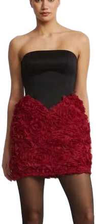 Floral Applique Mini Dress