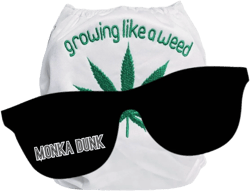 Marijuana Growing Like A Weed Cloth Diaper - Embroidered Pot WAHM Cloth Diaper - Embroidered Diaper Cover - Custom Pocket Diaper  Bloomers