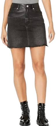 No No Women's High-Waisted Vegan Leather Mini Skirt