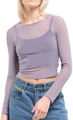 Zine Tashti Long Sleeve Mesh Top