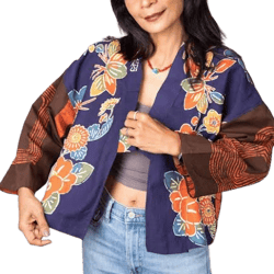 Nuichan Cotton Floral Kimono Jacket