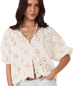 Love Note Broderie Blouse
