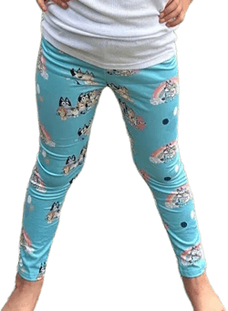 Blue Dog Rainbows Leggings