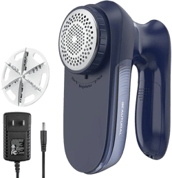 BEAUTURAL Sweater Fabric Shaver Home-Edition, Powerful & Efficient Lint Remover for Clothes and Furniture, AC Adapter or Battery Powered Pill Fuzz