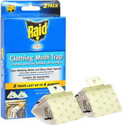 SC Johnson - Raid Clothing Moth Traps with Pheromones, Sticky Glue with Lure, 2 Pack - Case of 12