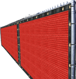 Ifenceview 5'x1' to 5'x100' Red Shade Cloth Panels Fence Privacy Screen Fabric Mesh Net for Construction Site Yard Driveway Garden Railing Pool Balcony Canopy Awning 160 GSM UV Protection (5' x 67')