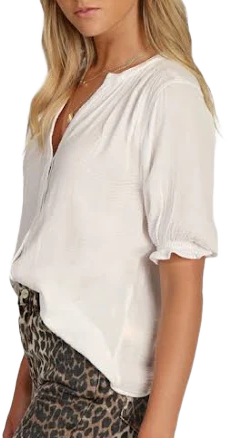 Dylan Ruffle-Sleeve Blouse