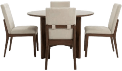 Bob's Discount Furniture Mango 5 Piece Upholstered Round Dining Room Sets