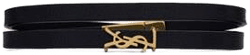 CASSANDRE double wrap bracelet in leather and metal