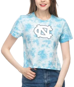 Women's UNC Logo Tie Dye Cropped T-shirt