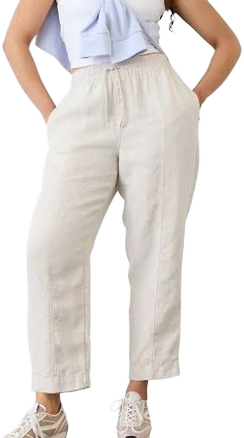 Athleta Women's Retreat High Rise Linen Ankle Pants