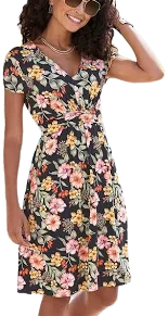 Floral Short Sleeve Dress