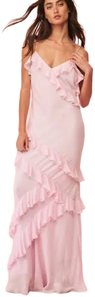 LoveShackFancy Women's Rialto Cascade Ruffle Dress